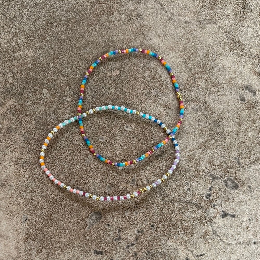 Colorful Beaded Bracelets Set